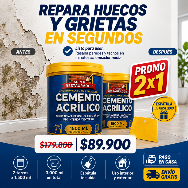 ReparaWall™ Cemento Acrílico Restaurador