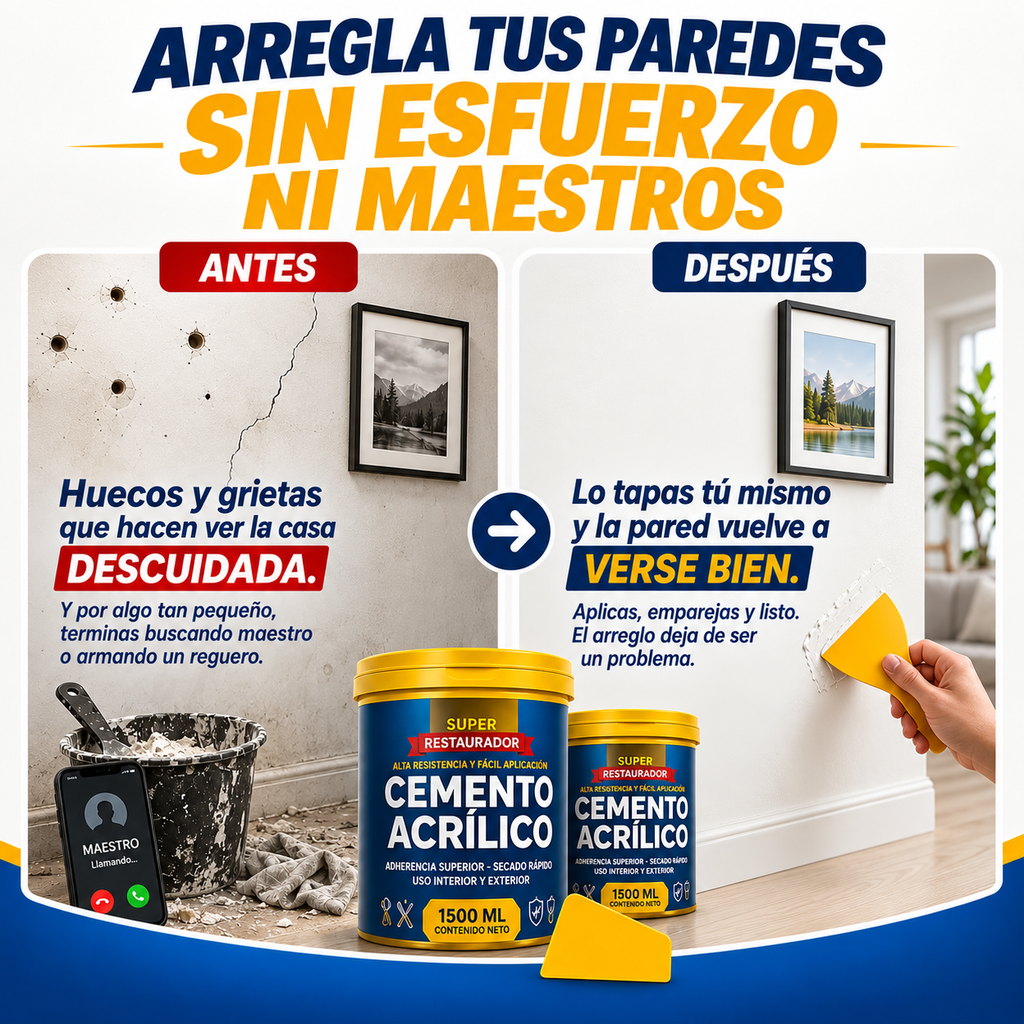 ReparaWall™ Cemento Acrílico Restaurador