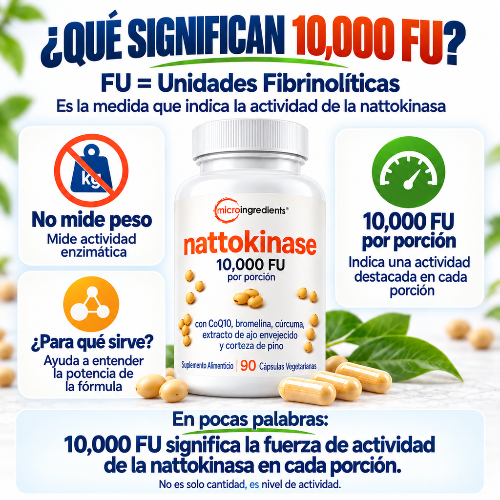 Nattokinase Complex 8 en 1 Limpieza Arterial y Salud Cardiovascular
