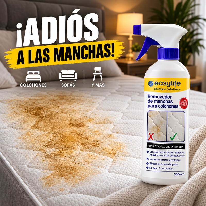 Easylife Removedor de Manchas para Colchones 500 ml Limpieza Profunda y Fácil Uso