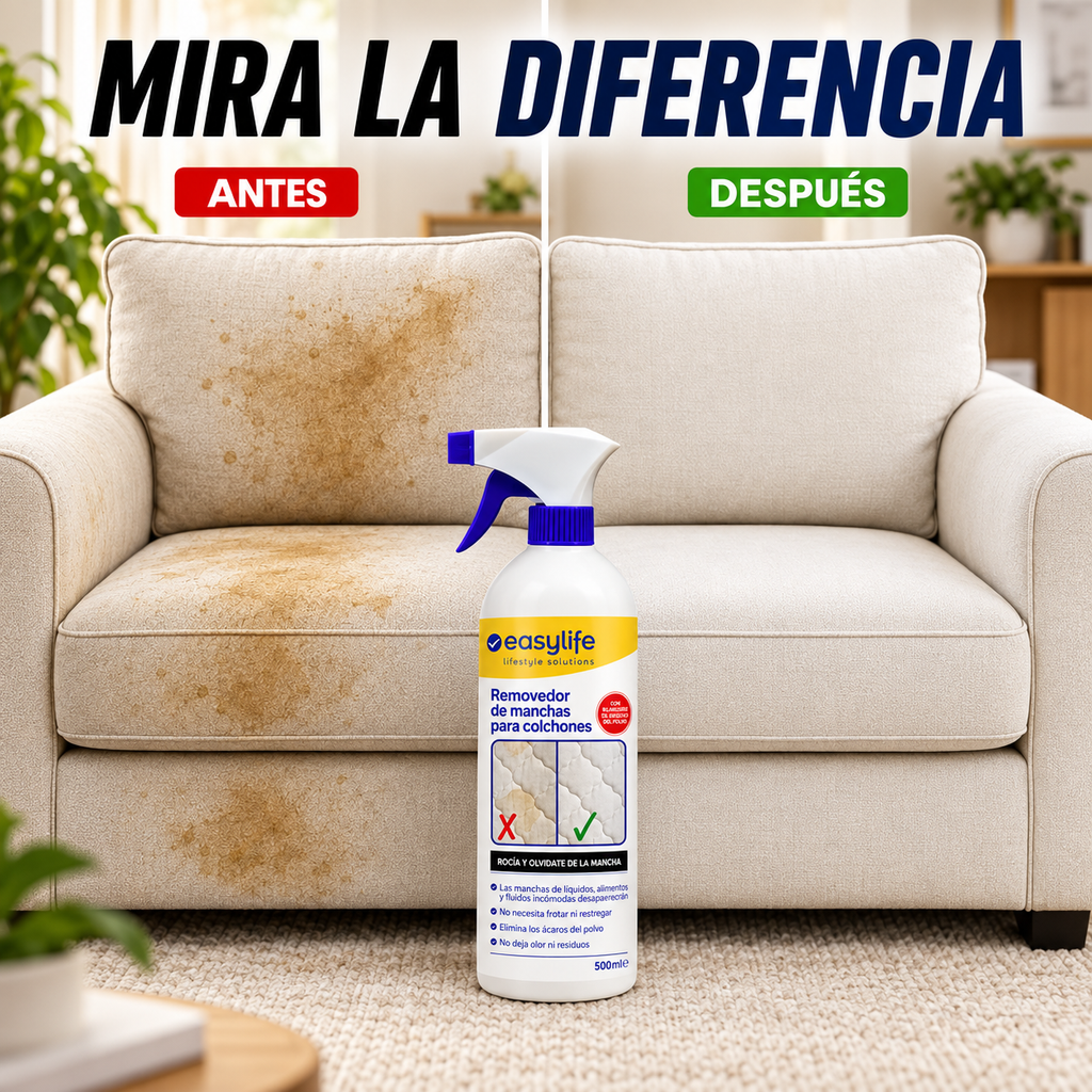 Easylife Removedor de Manchas para Colchones 500 ml Limpieza Profunda y Fácil Uso