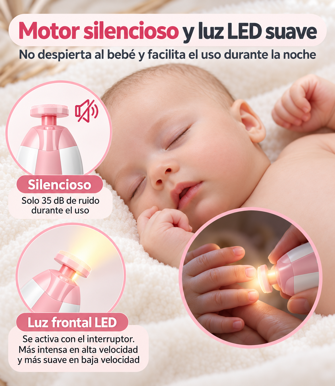 Lima Eléctrica Uñas Para Bebes
